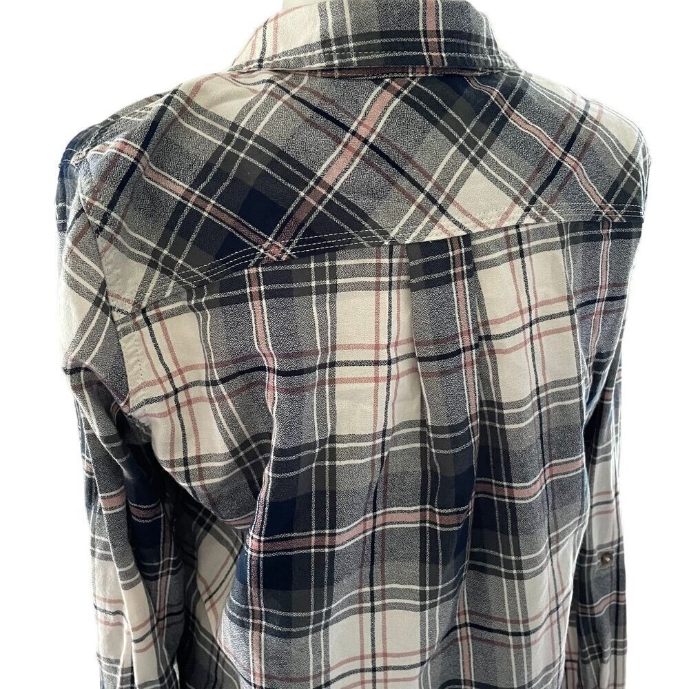 Carhartt Womens Plaid Button-Up Shirt L 100% Cotton Long Sleeve Casual - Picture 6 of 8